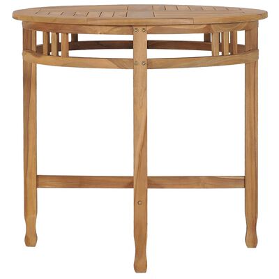 vidaXL Dining Table Ø 31.5" Solid Teak Wood
