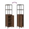 vidaXL Bathroom Cabinet Brown Oak Engineered wood Medium Adjustable Feet