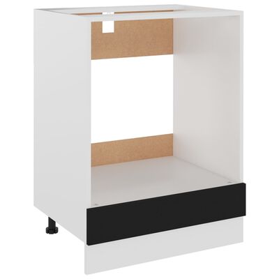 vidaXL Oven Cabinet Black 23.6"x18.1"x32.1" Engineered Wood