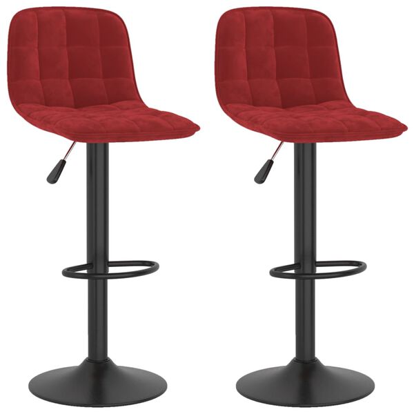 vidaXL Bar Stool Set of 2 Wine Red