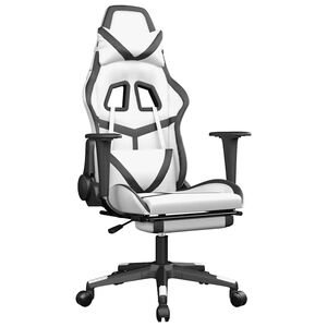 vidaXL Gaming Chair White and Black