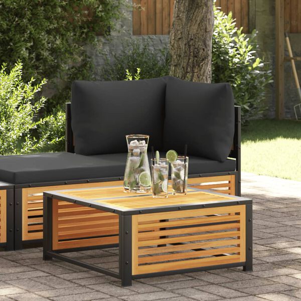 vidaXL Garden Table Brown Solid Acacia wood 26.8x26.8x11.8 in Durable