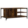 vidaXL Coffee Table Smoked Oak Engineered Wood 39.4x19.7 in Coffee Table
