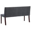 vidaXL Bench Grey Faux suede leather, plywood, rubber Large
