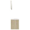 vidaXL Bathroom Furniture Set White and Sonoma Oak