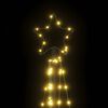 vidaXL LED Christmas Tree Warm White Powder-coated steel 71.7 in height