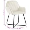 vidaXL Dining Chairs 6 pcs Cream Velvet