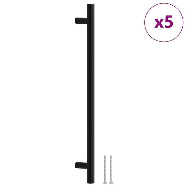 vidaXL Cabinet Handle Set of 5 Black