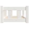 vidaXL Dog Bed White Solid pine wood Small Stylish Design Dog Bed