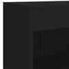 vidaXL TV Wall Unit Set of 7 Black Engineered Wood, Glass Large