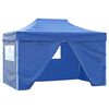 vidaXL Marquee Blue 600D Oxford fabric with PVC coating, Powder-coated steel