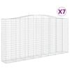 vidaXL Gabion Basket Set of 7 Silver Galvanized iron Large Durable