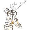 vidaXL Christmas Decoration Brown, Warm White Rattan, Steel Medium