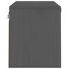 vidaXL Wall Cabinet Gray Solid pinewood, engineered wood 23.6x11.8x13.8 in