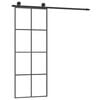 vidaXL Sliding Door with Hardware Set 29.9x80.7" ESG Glass&Aluminium