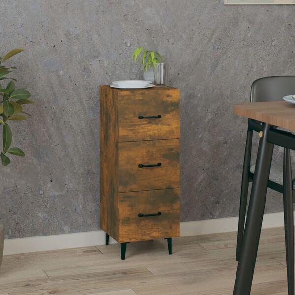vidaXL Sideboard Smoked Oak Engineered Wood Medium Sideboard