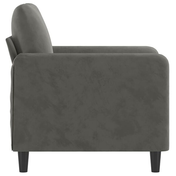 vidaXL Sofa Chair Dark grey Velvet (100% polyester), metal, plywood