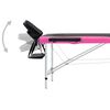 vidaXL 2-Zone Foldable Massage Table Aluminum Black and Pink