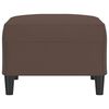 vidaXL Footstool Brown Faux leather, Plywood, Foam Compact Durable
