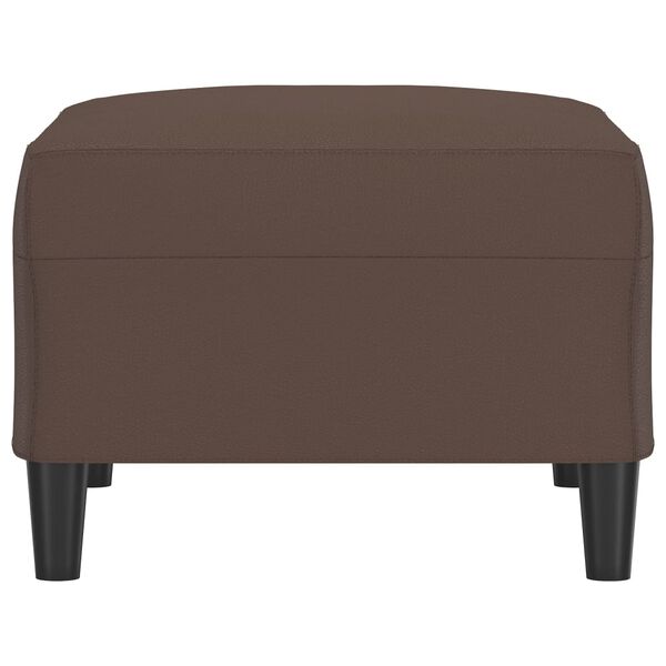 vidaXL Footstool Brown Faux leather, Plywood, Foam Compact Durable