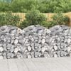 vidaXL Gabion Basket Silver Galvanized Iron Medium Decorative Inlays
