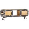 vidaXL TV Cabinet Natural Mango Wood Solid Mango Wood, Cast Iron Medium