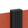 vidaXL Retractable Side Awning Terracotta Polyester with PU coating Large