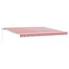 vidaXL Retractable Awning Red 157.48" x 137.80" Polyester