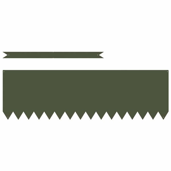 vidaXL Lawn Edging 20 pcs Olive Green 100 x 0.05 x 20 cm