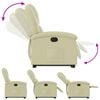 vidaXL Stand Up Recliner Chair Cream Real leather, metal, plywood Medium