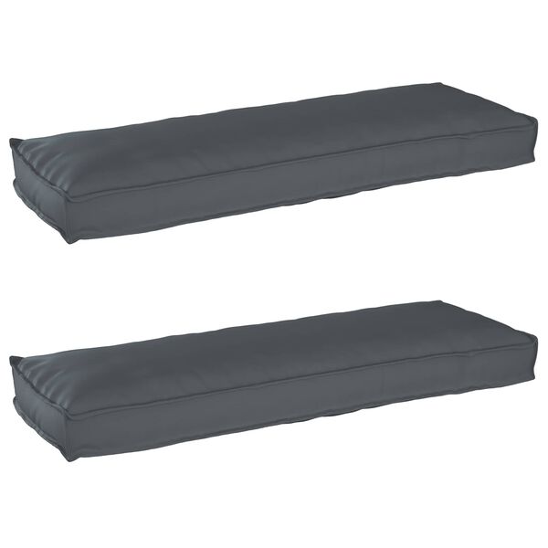 vidaXL Pallet Cushion Set 2 pcs Anthracite 120 x 40 x 8 cm