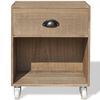 vidaXL Bedside Cabinet Brown Solid wood Standard Bedside Cabinet