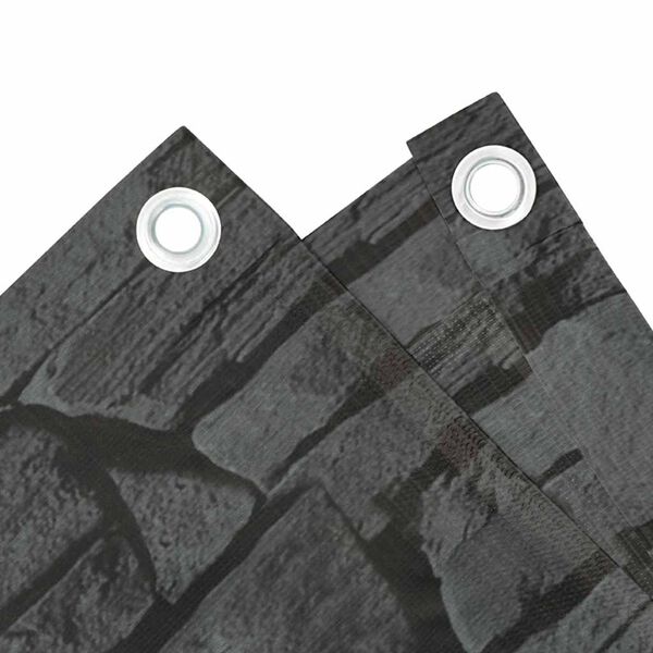 vidaXL Balcony Privacy Screen Ledge Stone Look Grey 315.0x29.5" PVC