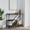 vidaXL Console Table Smoked oak Engineered wood, steel Medium