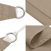 vidaXL Sunshade Sail Oxford Fabric Square 6.6x6.6' Taupe