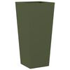 vidaXL Garden Planter Set of 2 Olive green Cold-rolled steel Tall