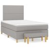 vidaXL Box Spring Bed with Mattress Light grey