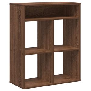 vidaXL Book Cabinet Brown oak Engineered wood Medium Book Cabinet