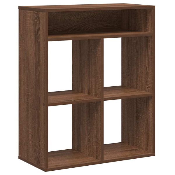 vidaXL Book Cabinet Brown oak Engineered wood Medium Book Cabinet