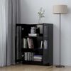 vidaXL Display Cabinet Black Engineered wood Standard Storage Cabinet