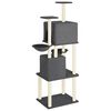 vidaXL Cat Tree Dark grey Engineered wood, Plush, Sisal 70.9 in tall