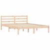 vidaXL Bed Frame Natural 208.6 x 157.6 x 69.4 cm Solid Pine Wood