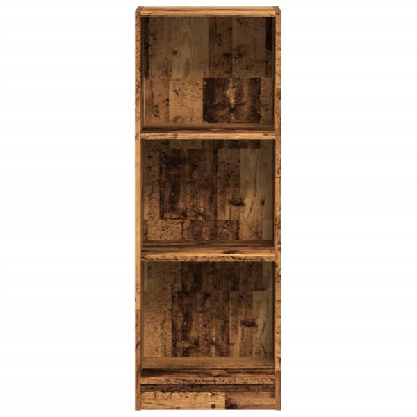 vidaXL Bookcase Old Wood Engineered Wood Medium Bookcase Rectangular