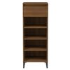 vidaXL Shoe Rack Brown Oak Engineered wood, metal Tall Shoe Rack