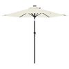 vidaXL Garden Parasol White Polyester, Steel Large Garden Parasol