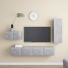 vidaXL TV Cabinet Set Concrete Grey Engineered Wood 4 Piece Set