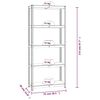 vidaXL 5-Layer Shelves 2 pcs Anthracite Steel&Engineered Wood