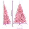 vidaXL Christmas Tree Pink PVC, steel Small Decorative Inlays