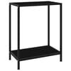 vidaXL Console Table Black Tempered glass Compact Simplistic