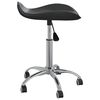 vidaXL Salon Spa Stool Black Faux leather, Chromed steel Adjustable height
